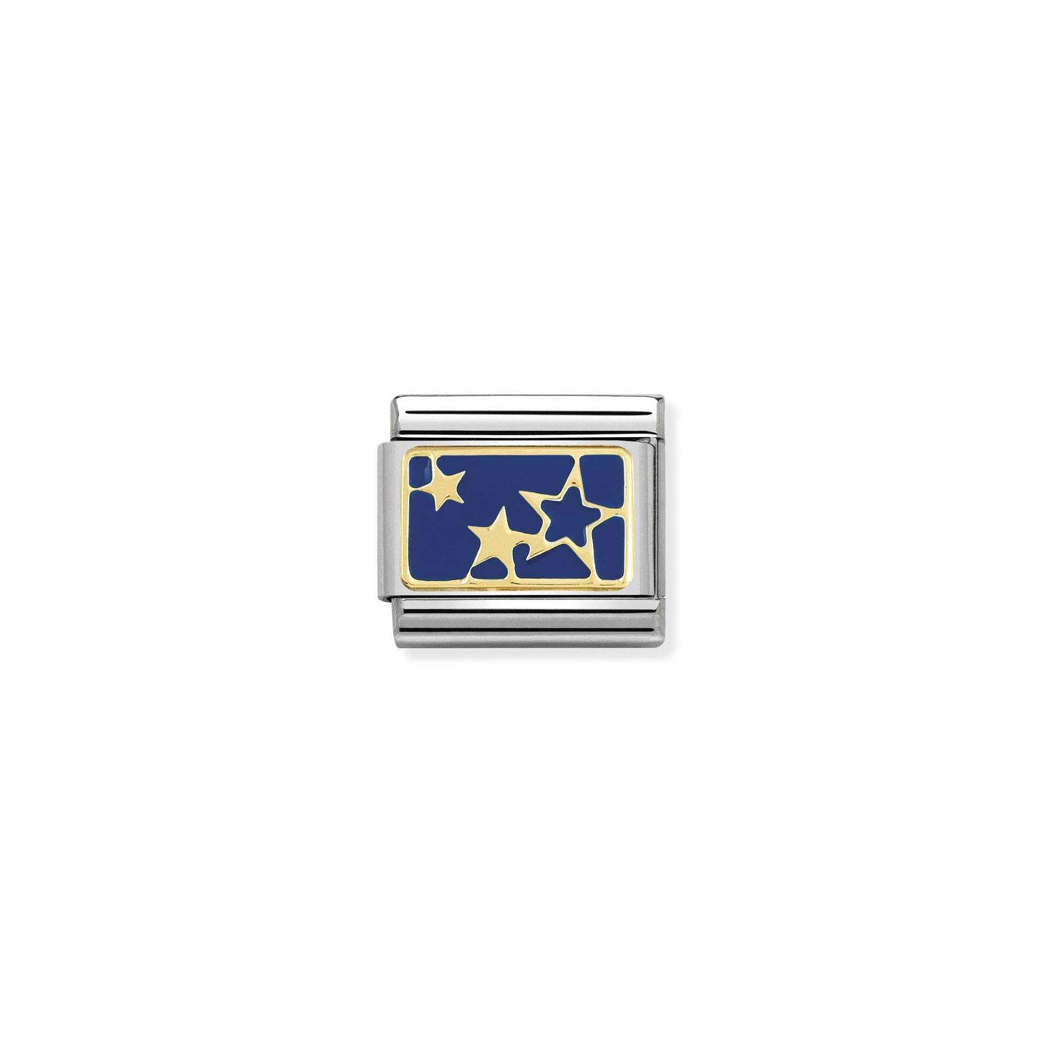 Ogniwo / link do bransolety Nomination Composable stalowe ze złotem 18k gwiazdy (OG-001934)